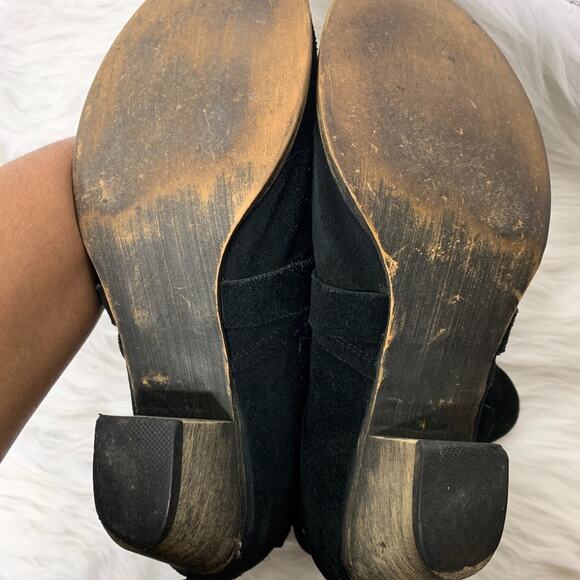 Miz Mooz Clyde Black Studded Suede Leather Boots - Picture 7 of 7